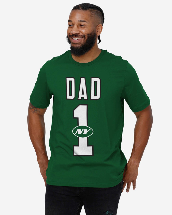 New York Jets Number 1 Dad T-Shirt FOCO - FOCO.com