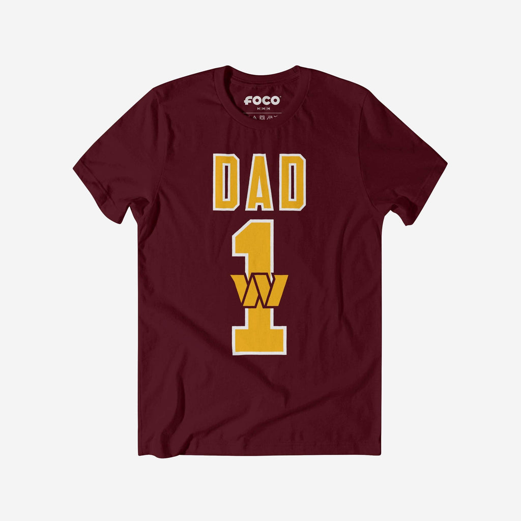 Washington Commanders Number 1 Dad T-Shirt FOCO S - FOCO.com