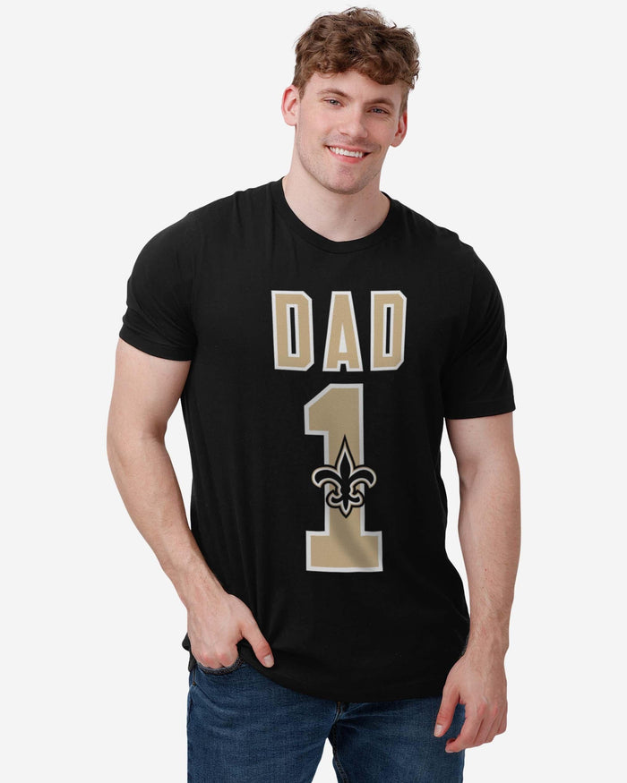 New Orleans Saints Number 1 Dad T-Shirt FOCO - FOCO.com