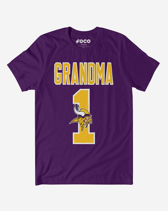 Minnesota Vikings Number 1 Grandma T-Shirt FOCO S - FOCO.com