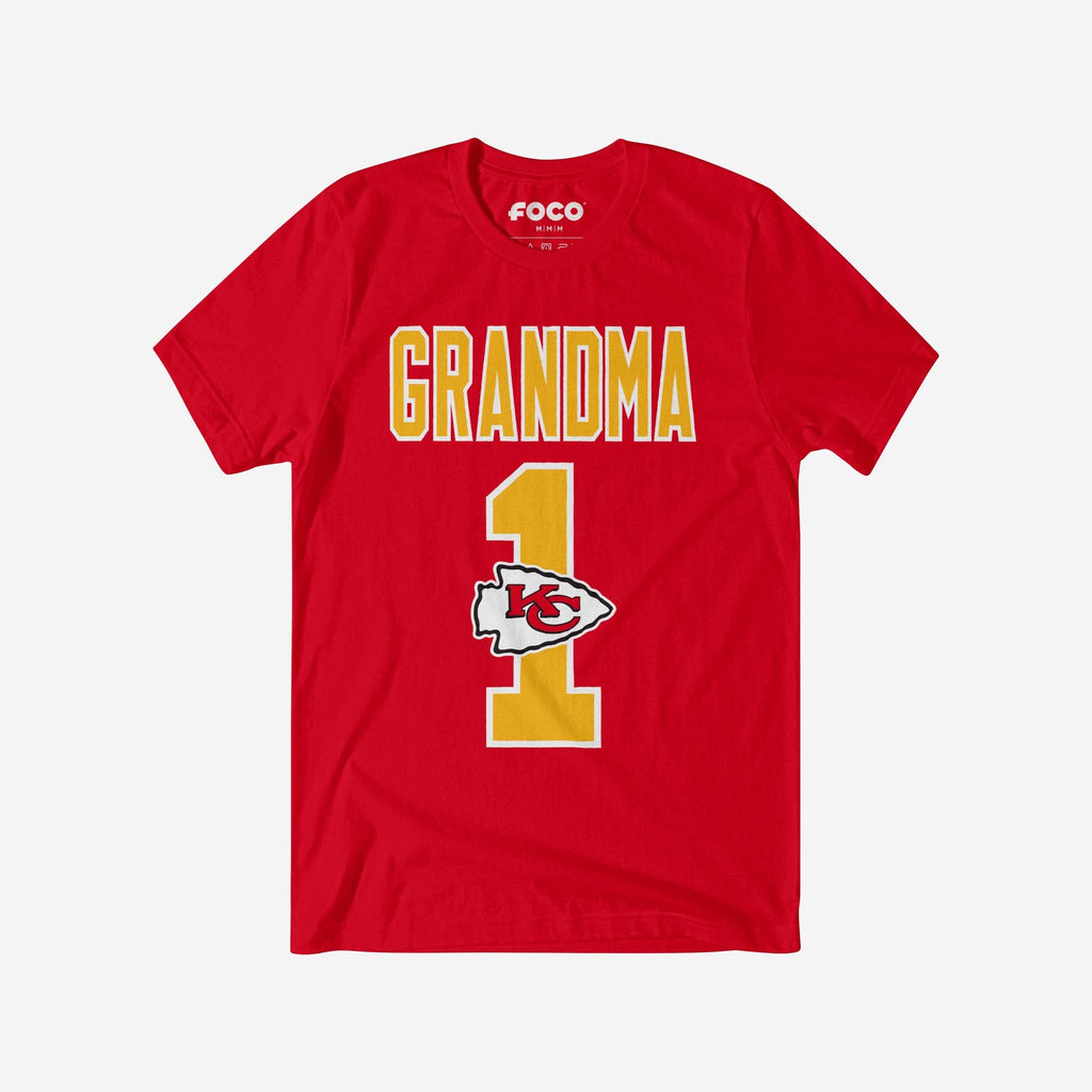 Kansas City Chiefs Number 1 Grandma T-Shirt FOCO S - FOCO.com