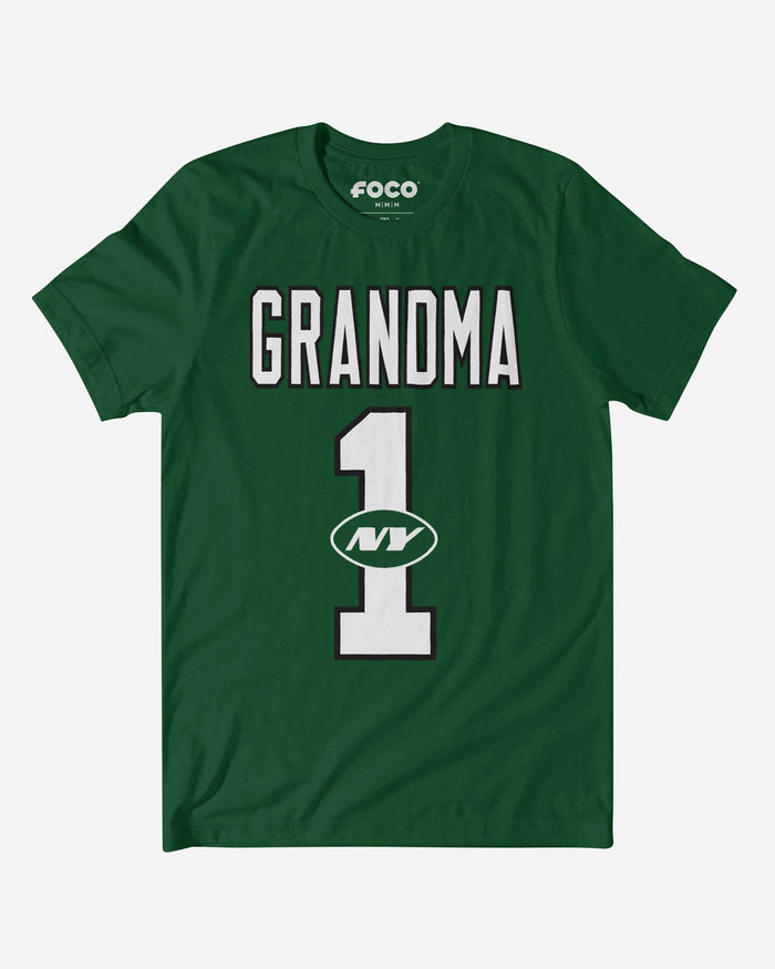 New York Jets Number 1 Grandma T-Shirt FOCO S - FOCO.com