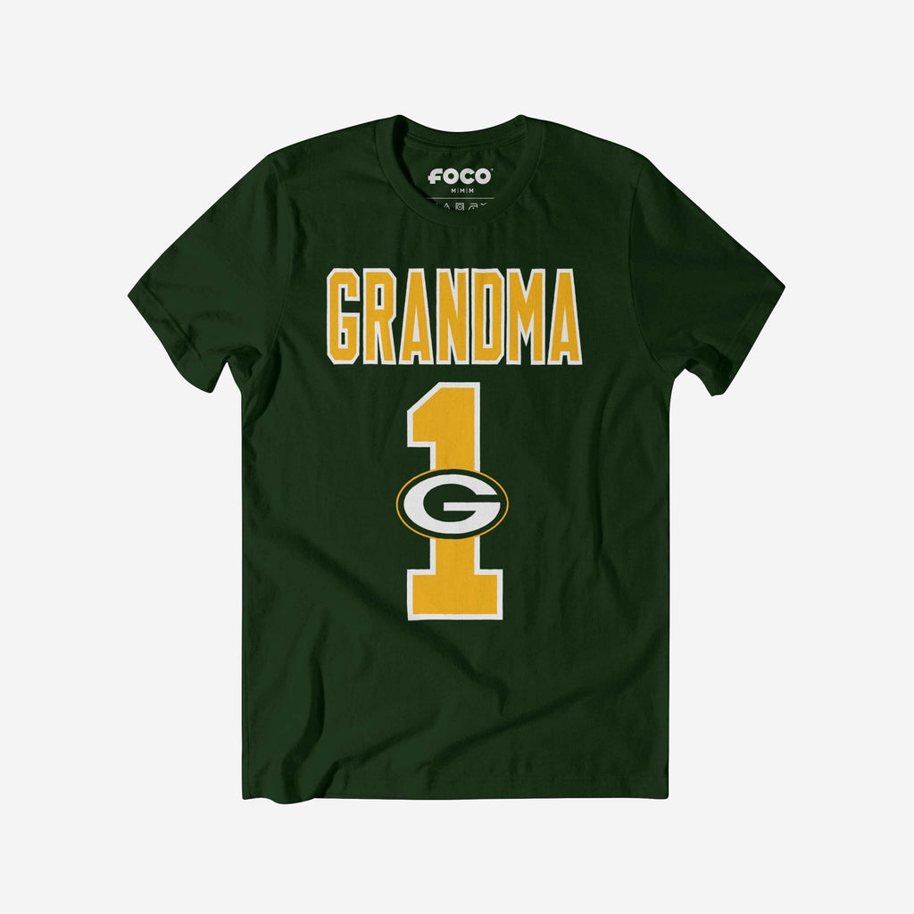 Green Bay Packers Number 1 Grandma T-Shirt FOCO S - FOCO.com