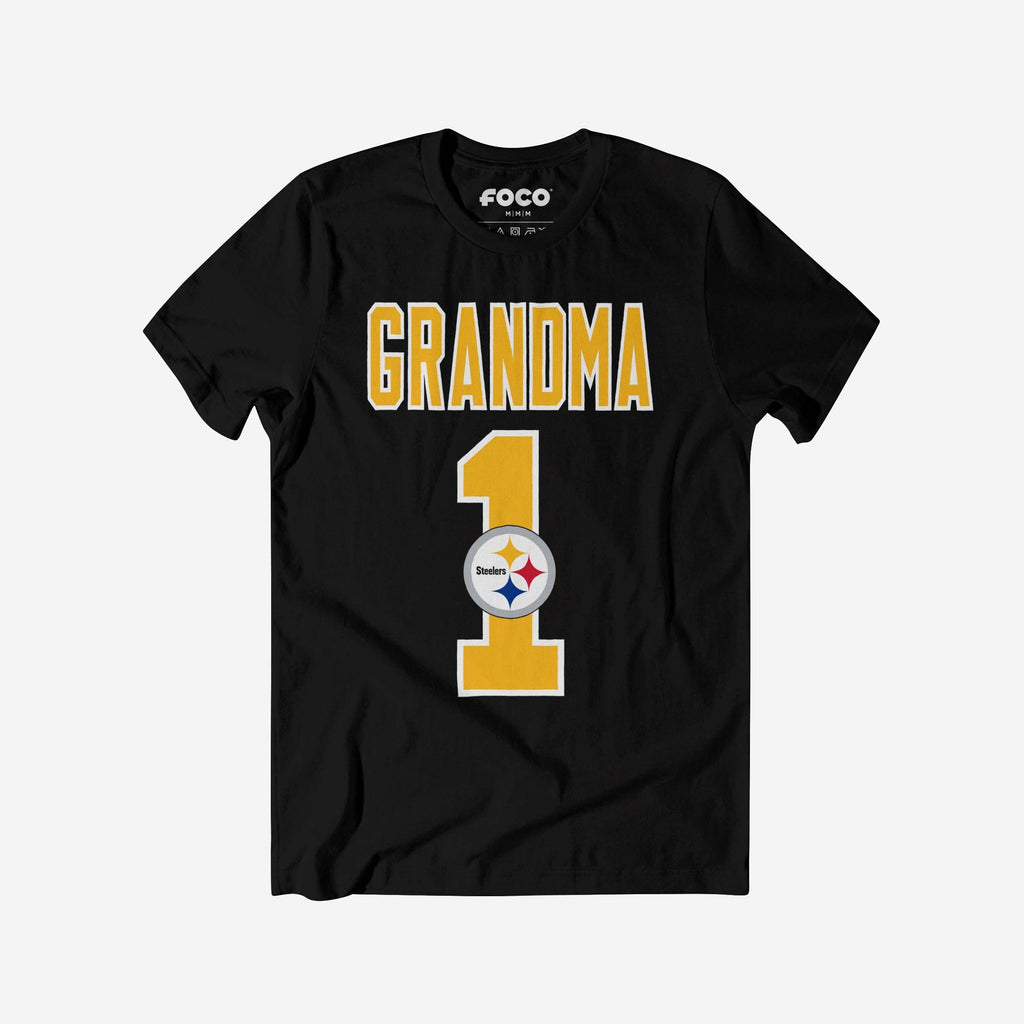 Pittsburgh Steelers Number 1 Grandma T-Shirt FOCO - FOCO.com