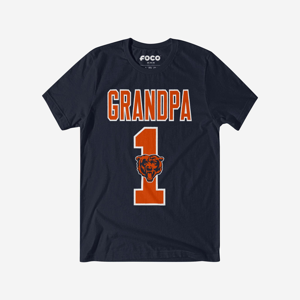 Chicago Bears Number 1 Grandpa T-Shirt FOCO S - FOCO.com