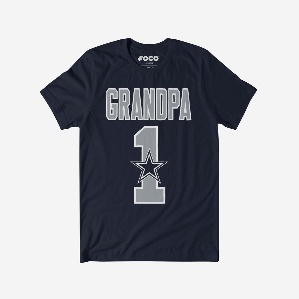 Dallas Cowboys Number 1 Grandpa T-Shirt FOCO S - FOCO.com