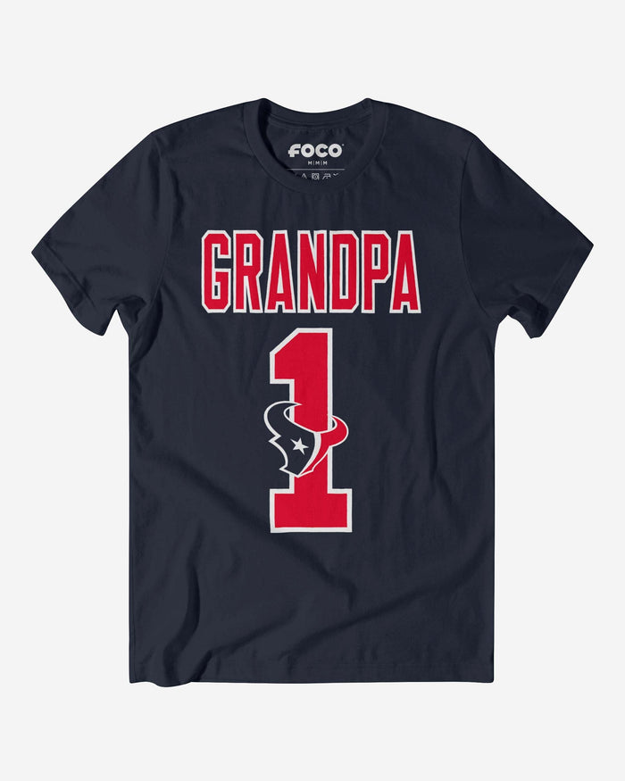 Houston Texans Number 1 Grandpa T-Shirt FOCO S - FOCO.com