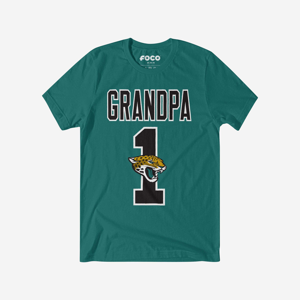 Jacksonville Jaguars Number 1 Grandpa T-Shirt FOCO S - FOCO.com