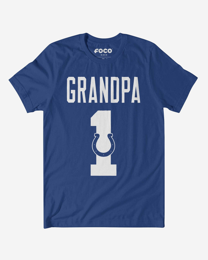 Indianapolis Colts Number 1 Grandpa T-Shirt FOCO S - FOCO.com