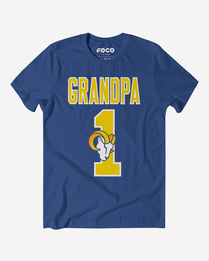 Los Angeles Rams Number 1 Grandpa T-Shirt FOCO S - FOCO.com