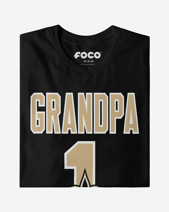 New Orleans Saints Number 1 Grandpa T-Shirt FOCO - FOCO.com