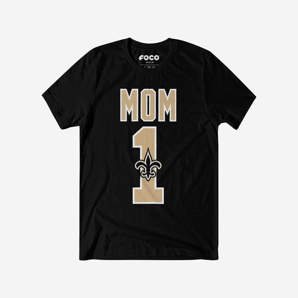 New Orleans Saints Number 1 Mom T-Shirt FOCO S - FOCO.com