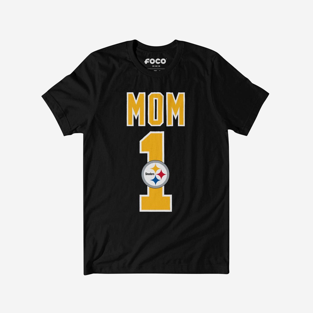 Pittsburgh Steelers Number 1 Mom T-Shirt FOCO S - FOCO.com