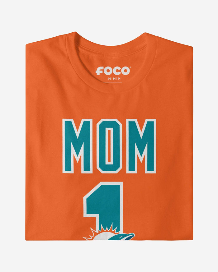 Miami Dolphins Number 1 Mom T-Shirt FOCO - FOCO.com