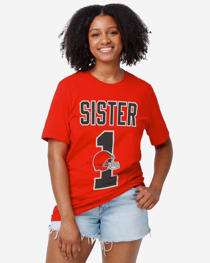 Cleveland Browns Number 1 Sister T-Shirt FOCO - FOCO.com