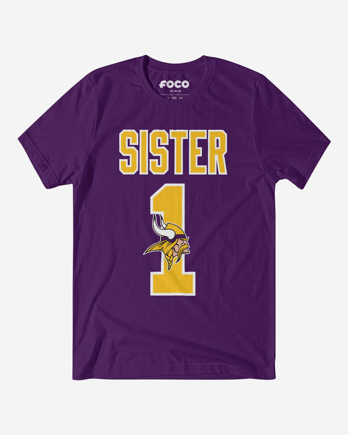 Minnesota Vikings Number 1 Sister T-Shirt FOCO S - FOCO.com