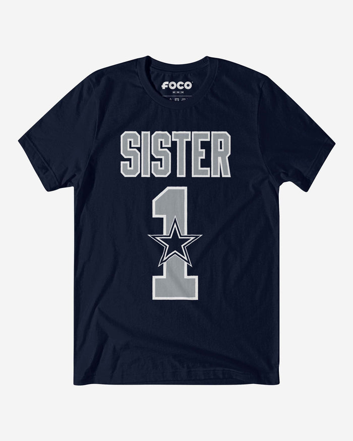 Dallas Cowboys Number 1 Sister T-Shirt FOCO S - FOCO.com