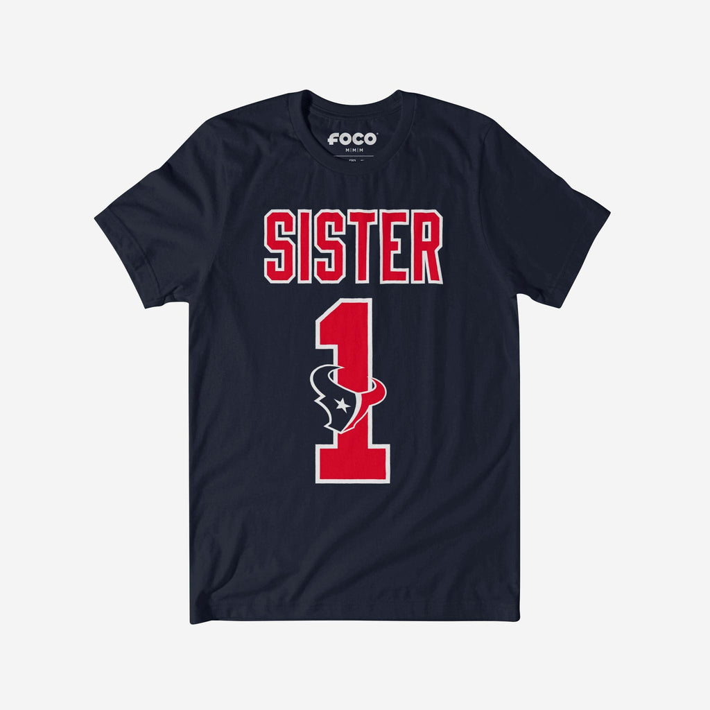 Houston Texans Number 1 Sister T-Shirt FOCO S - FOCO.com