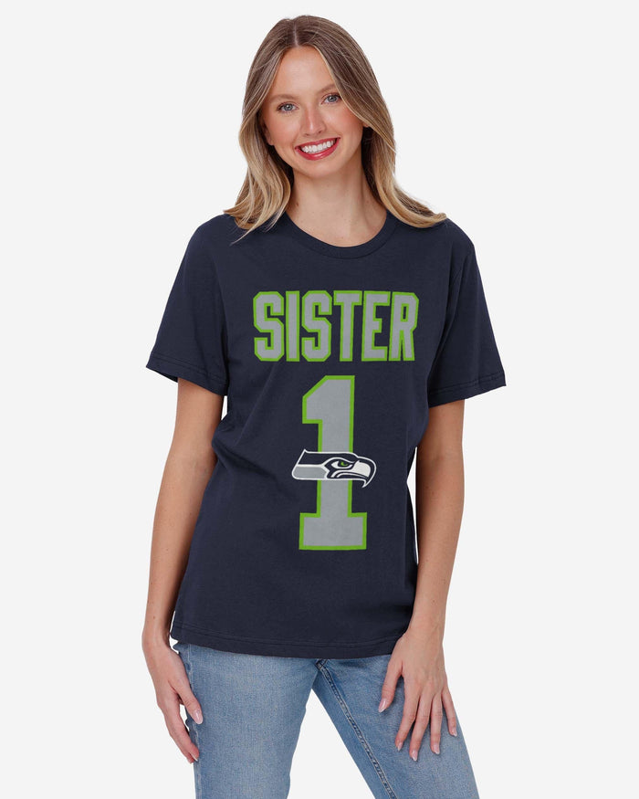 Seattle Seahawks Number 1 Sister T-Shirt FOCO - FOCO.com