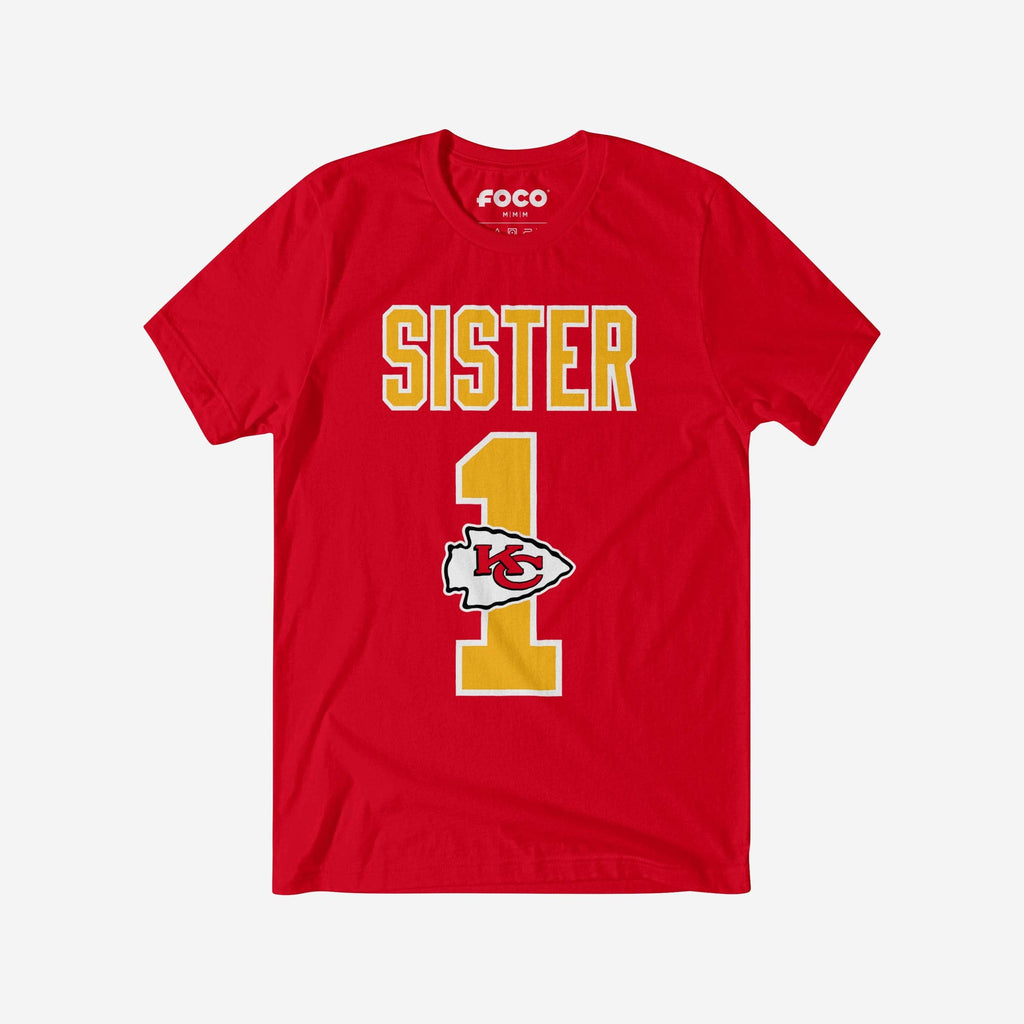 Kansas City Chiefs Number 1 Sister T-Shirt FOCO S - FOCO.com