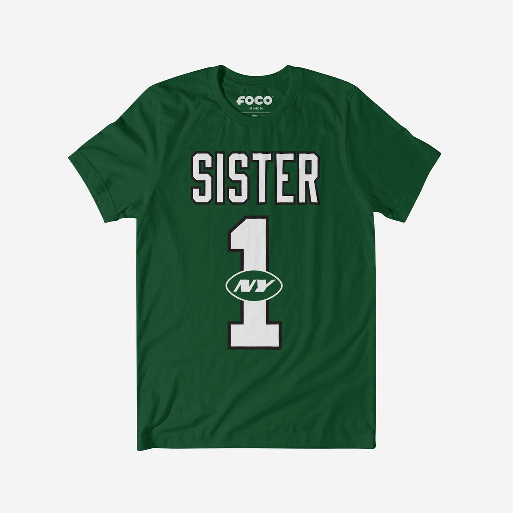 New York Jets Number 1 Sister T-Shirt FOCO S - FOCO.com