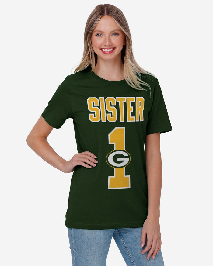 Green Bay Packers Number 1 Sister T-Shirt FOCO - FOCO.com