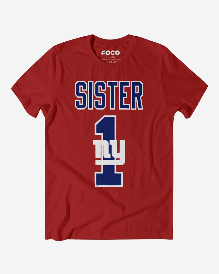 New York Giants Number 1 Sister T-Shirt FOCO S - FOCO.com