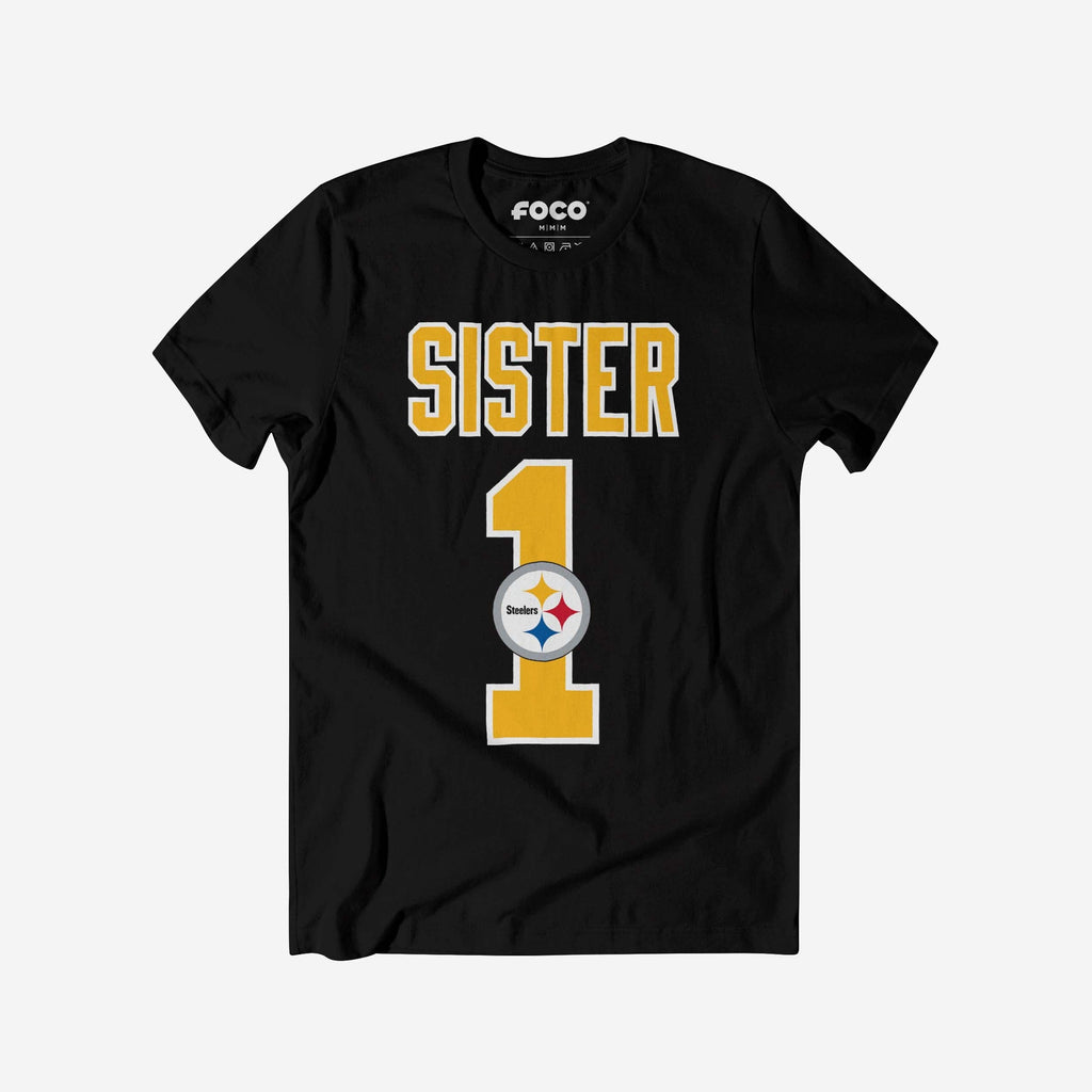 Pittsburgh Steelers Number 1 Sister T-Shirt FOCO S - FOCO.com