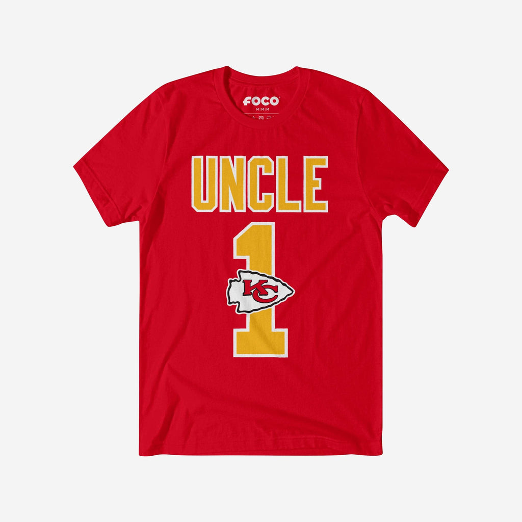 Kansas City Chiefs Number 1 Uncle T-Shirt FOCO S - FOCO.com