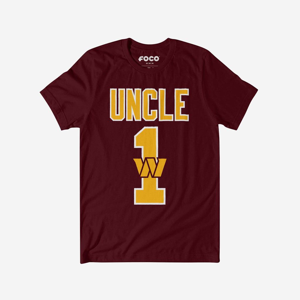 Washington Commanders Number 1 Uncle T-Shirt FOCO S - FOCO.com