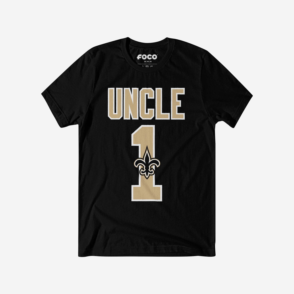 New Orleans Saints Number 1 Uncle T-Shirt FOCO S - FOCO.com