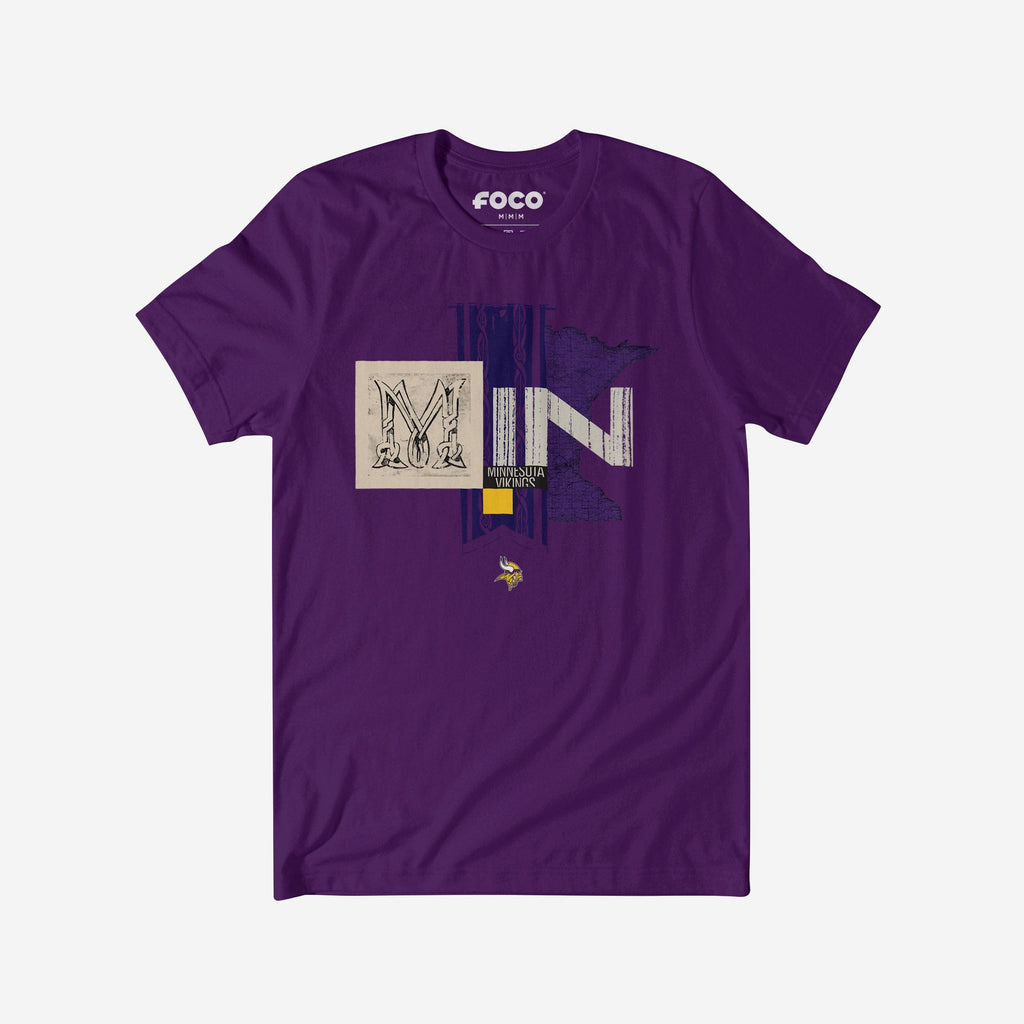 Minnesota Vikings 2025 NFL Draft Cluster T-Shirt FOCO S - FOCO.com