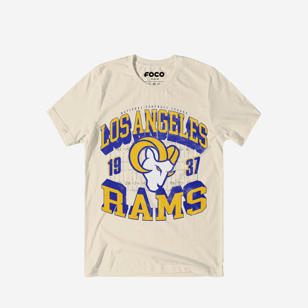 Los Angeles Rams Field Arched Wordmark T-Shirt FOCO S - FOCO.com