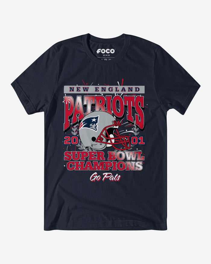 New England Patriots Super Bowl XXXVI Champions T-Shirt FOCO S - FOCO.com