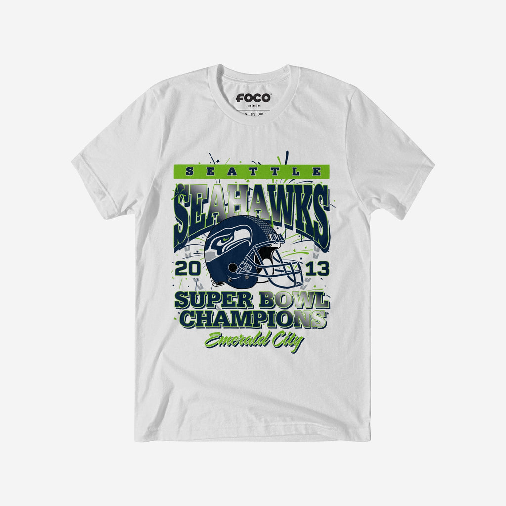 Seattle Seahawks Super Bowl XLVIII Champions T-Shirt FOCO S - FOCO.com