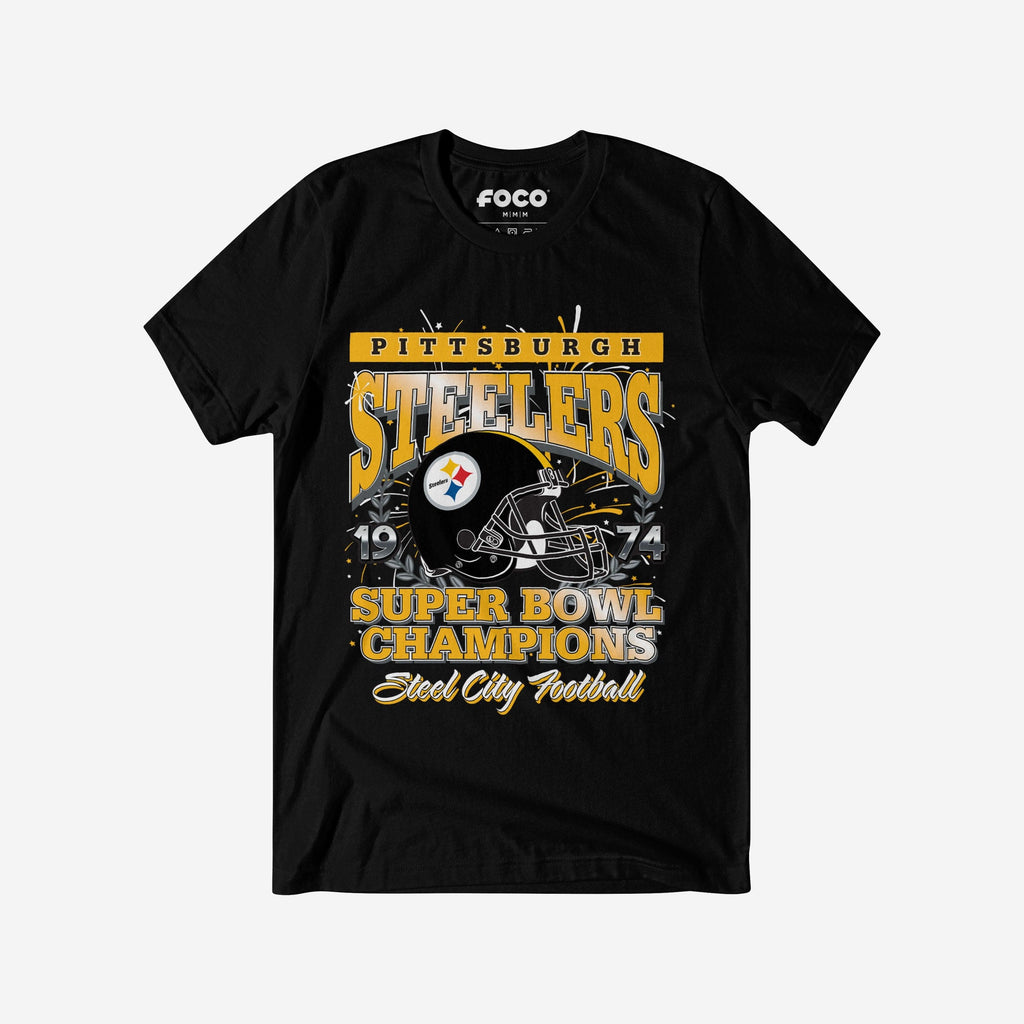 Pittsburgh Steelers Super Bowl IX Champions T-Shirt FOCO S - FOCO.com