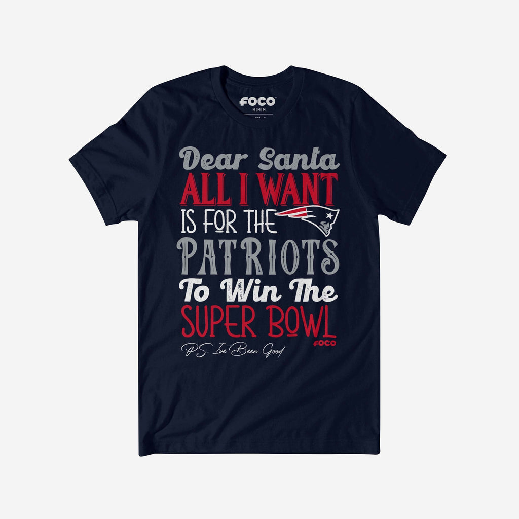 New England Patriots All I Want T-Shirt FOCO S - FOCO.com