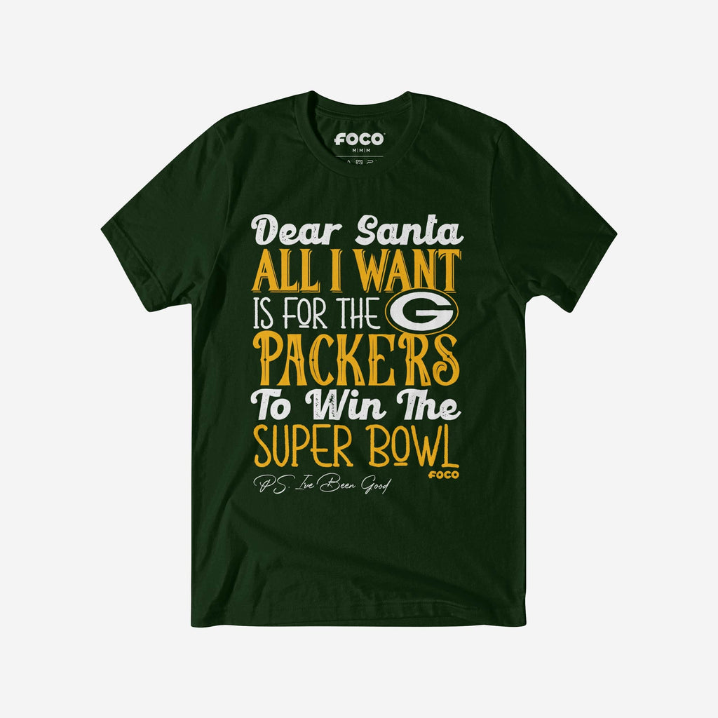 Green Bay Packers All I Want T-Shirt FOCO Forest S - FOCO.com