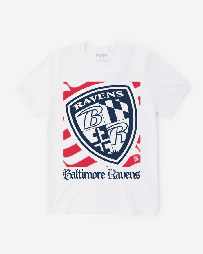 Baltimore Ravens American Heritage Wordmark T-Shirt FOCO S - FOCO.com