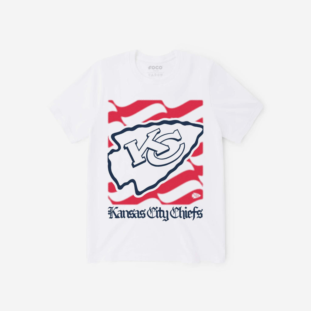 Kansas City Chiefs American Heritage Wordmark T-Shirt FOCO S - FOCO.com