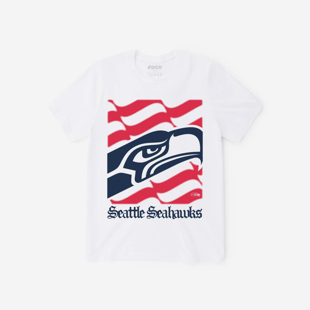 Seattle Seahawks American Heritage Wordmark T-Shirt FOCO S - FOCO.com