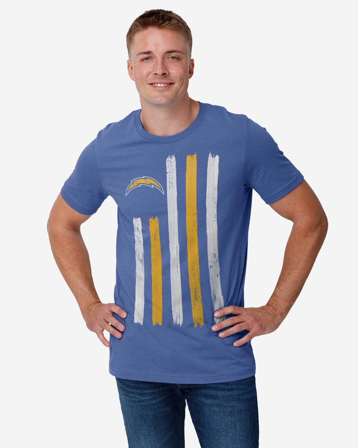 Los Angeles Chargers Brushstroke Flag T-Shirt FOCO - FOCO.com