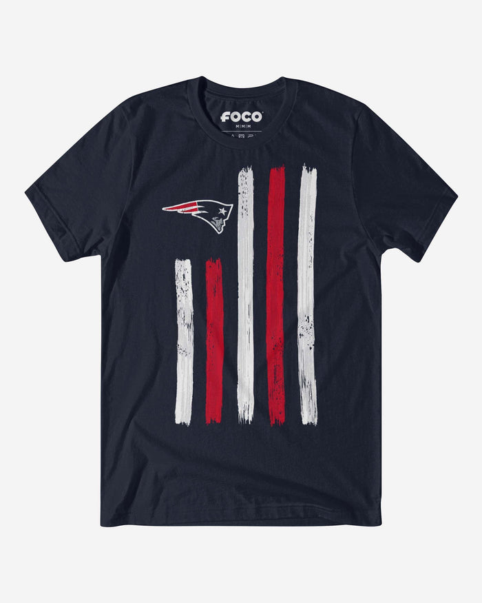 New England Patriots Brushstroke Flag T-Shirt FOCO S - FOCO.com