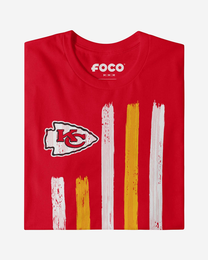 Kansas City Chiefs Brushstroke Flag T-Shirt FOCO - FOCO.com