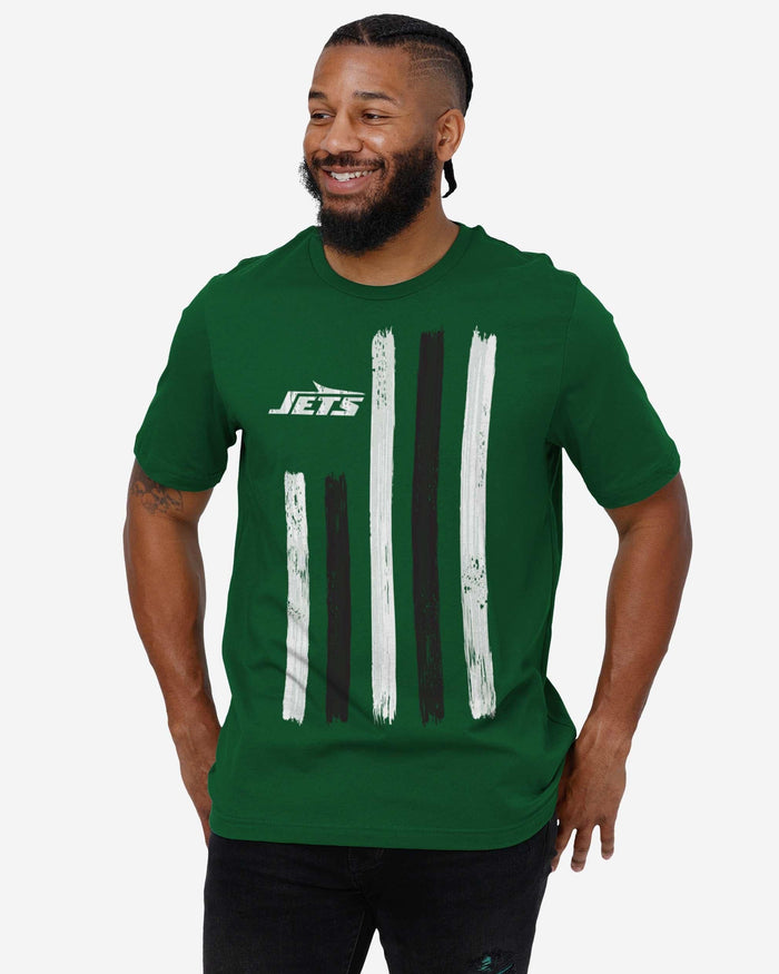 New York Jets Brushstroke Flag T-Shirt FOCO - FOCO.com