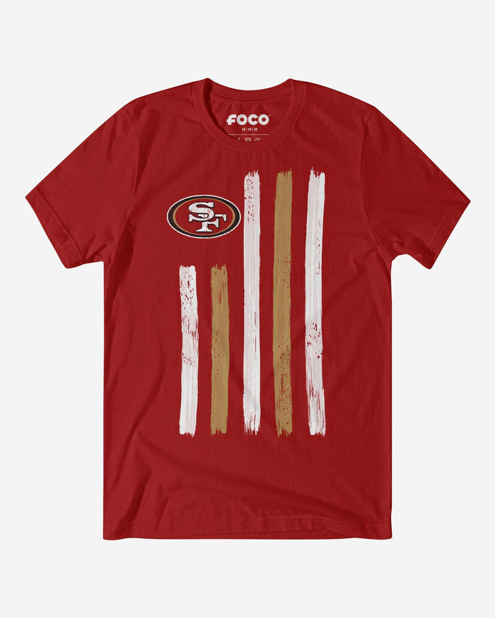 San Francisco 49ers Brushstroke Flag T-Shirt FOCO S - FOCO.com