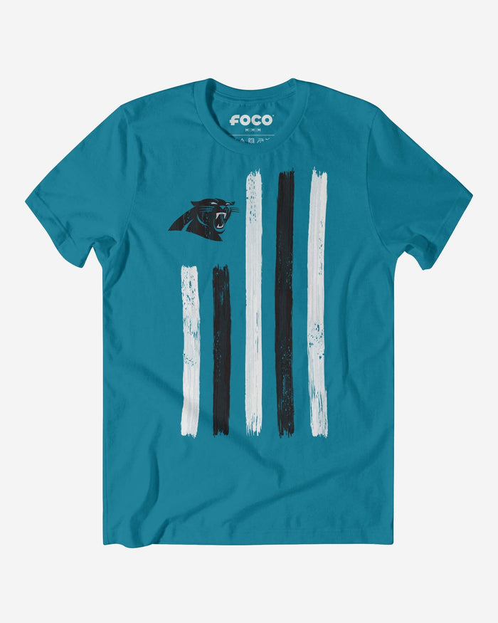 Carolina Panthers Brushstroke Flag T-Shirt FOCO - FOCO.com