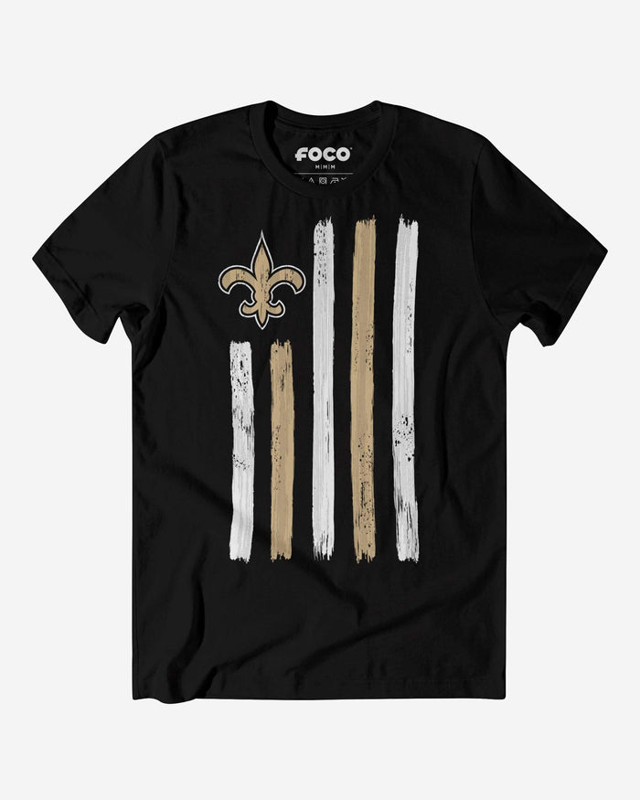 New Orleans Saints Brushstroke Flag T-Shirt FOCO S - FOCO.com