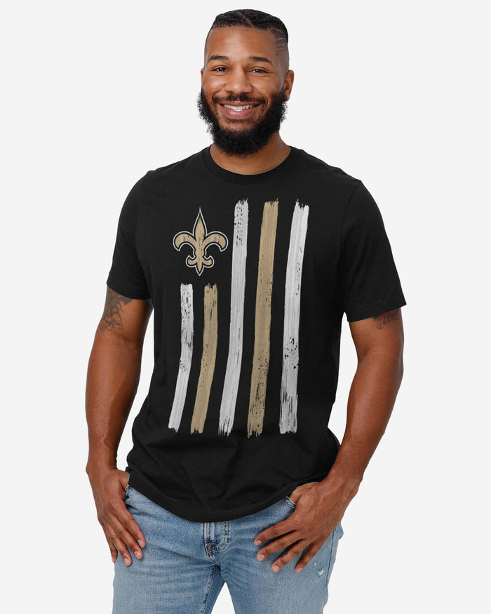 New Orleans Saints Brushstroke Flag T-Shirt FOCO - FOCO.com