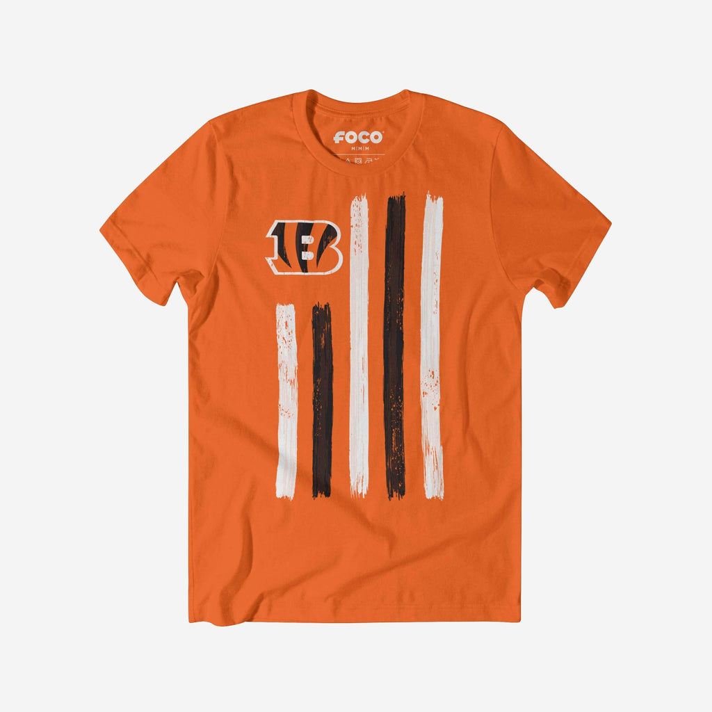 Cincinnati Bengals Brushstroke Flag T-Shirt FOCO S - FOCO.com